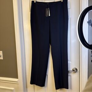 Lafayette 148 Barrow Pants Ink Blue Size 16 Straight Leg Capsule Wardrobe NWT